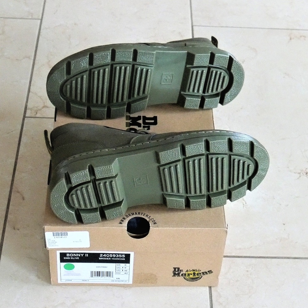 Dr. Martens Olive Green Bonny II Mid Boots, Sz 11 - Picture 7 of 10